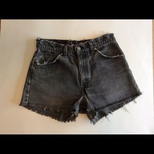 Vintage LEVI 550 Jeans Cut-offs Shorts Black 30